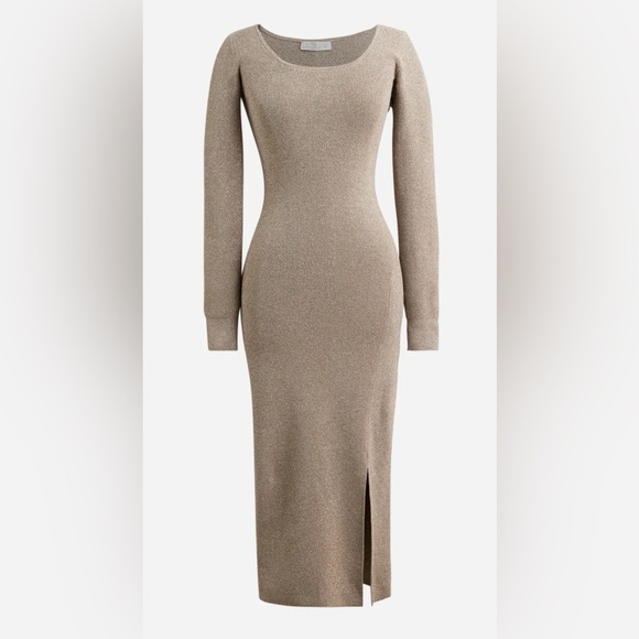 J. Crew Dresses & Skirts - NEW JCrew Side-slit metallic sweater-dress
